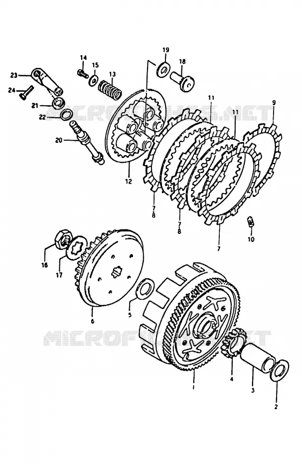 EMBRAYAGE Suzuki MOTO 50 TS-ER 1982  TS50ERKDBZ(Z/D)