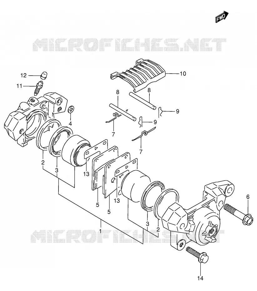 ETRIER DE FREIN ARRIERE (MODELE L/M/N) Suzuki MOTO 800 VX 1993  VX800P(E4)