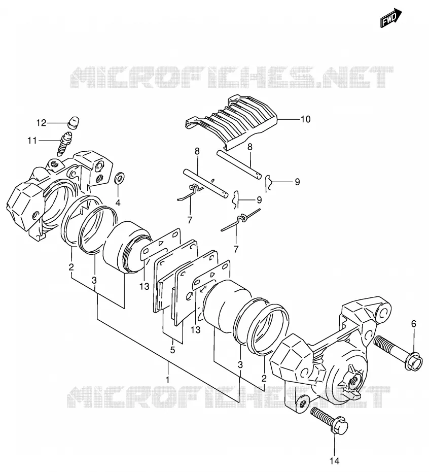 ETRIER DE FREIN ARRIERE (MODELE P/R/T) Suzuki MOTO 800 VX 1990  VX800UL(E4)