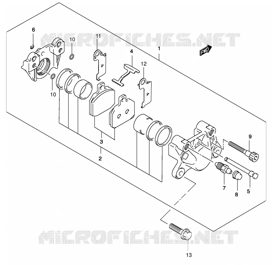 ETRIER DE FREIN ARRIERE Suzuki SCOOTER 150 BURGMAN 2003  UH150K3(P19)