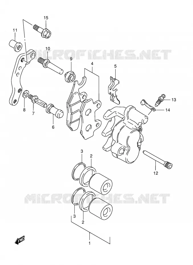 ETRIER DE FREIN AVANT (MODELE R P9) Suzuki MOTO 125 TS-ER 1982  TS125ERZ(E1)