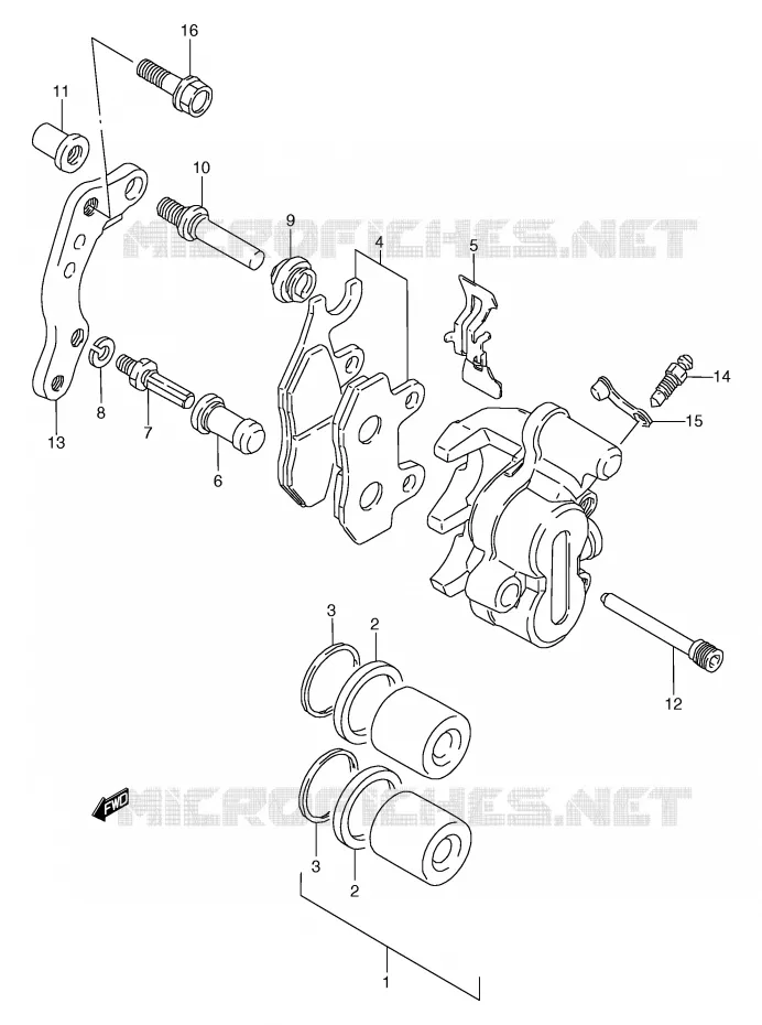 ETRIER DE FREIN AVANT Suzuki MOTO 125 TS-R 1993  TS125RP(E2)
