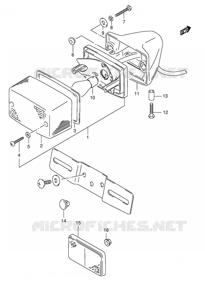 FEU ARRIERE (MODELE R P31) Suzuki MOTO 125 TS-ER 1992  TS125ERCN(E1)