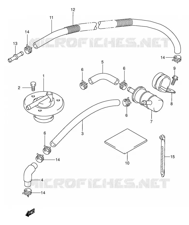 FILTRE  A ESSENCE Suzuki MOTO 1500 INTRUDER 2001  VL1500K1(E2)
