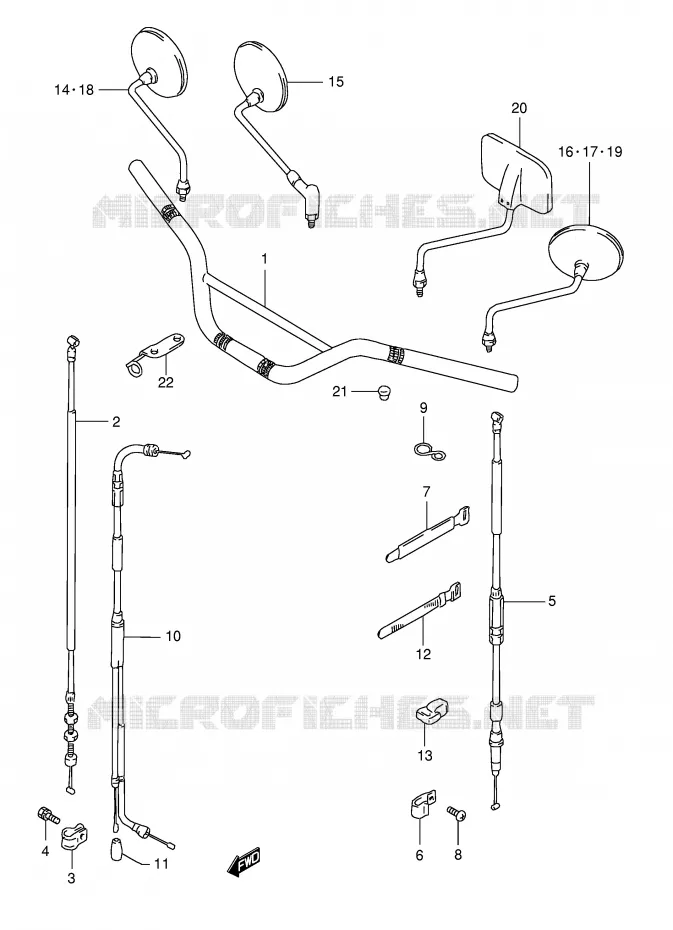 GUIDON Suzuki MOTO 125 TS-ER 1992  TS125ERCN(E1)