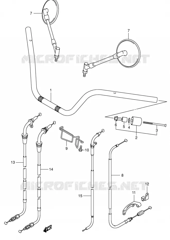 GUIDON Suzuki MOTO 250 INTRUDER 2005  VL250K5(E19)