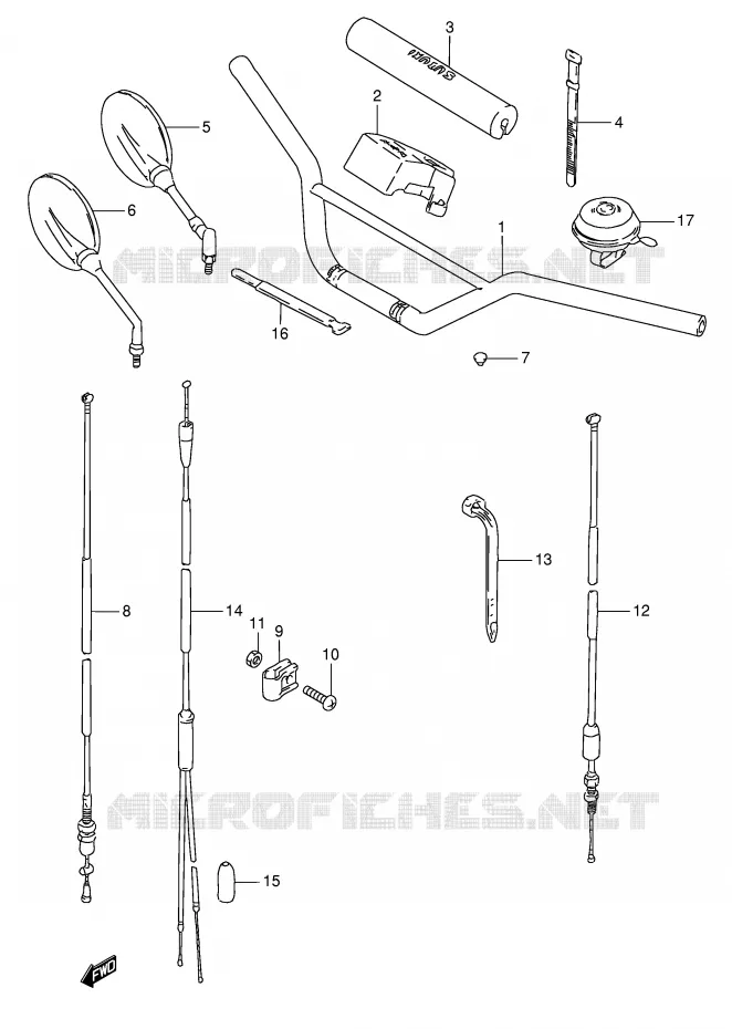 GUIDON Suzuki MOTO 50 TS-X 1987  TS50XKH(E1)