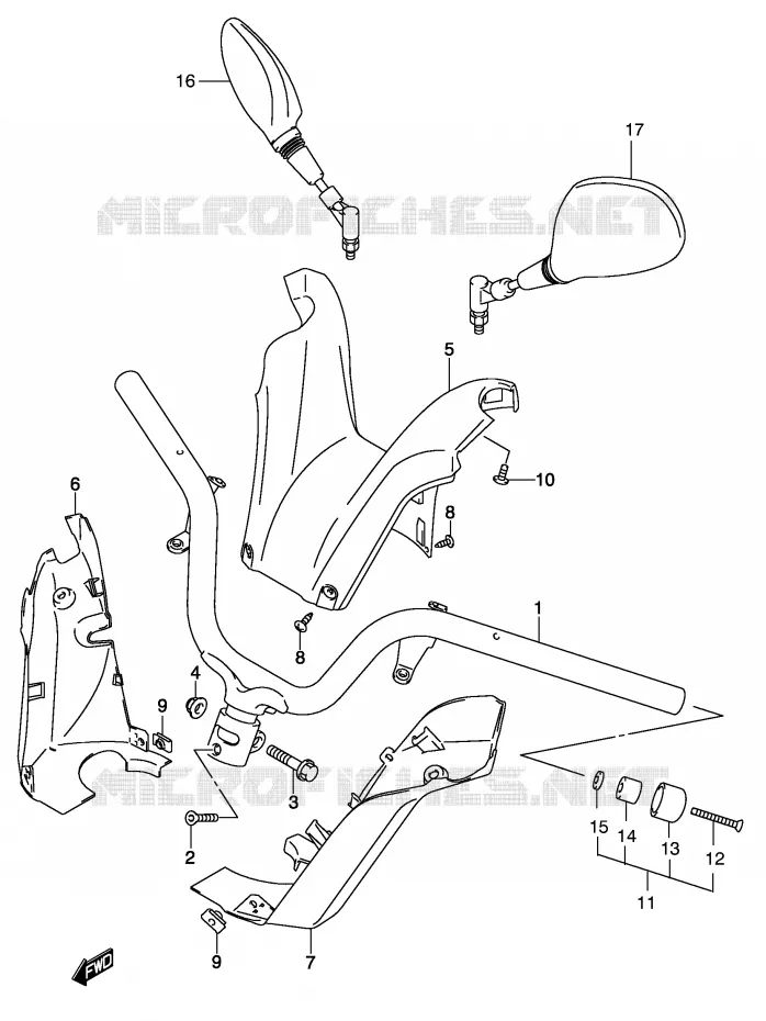 GUIDON Suzuki SCOOTER 150 BURGMAN 2004  UH150K4(P19)