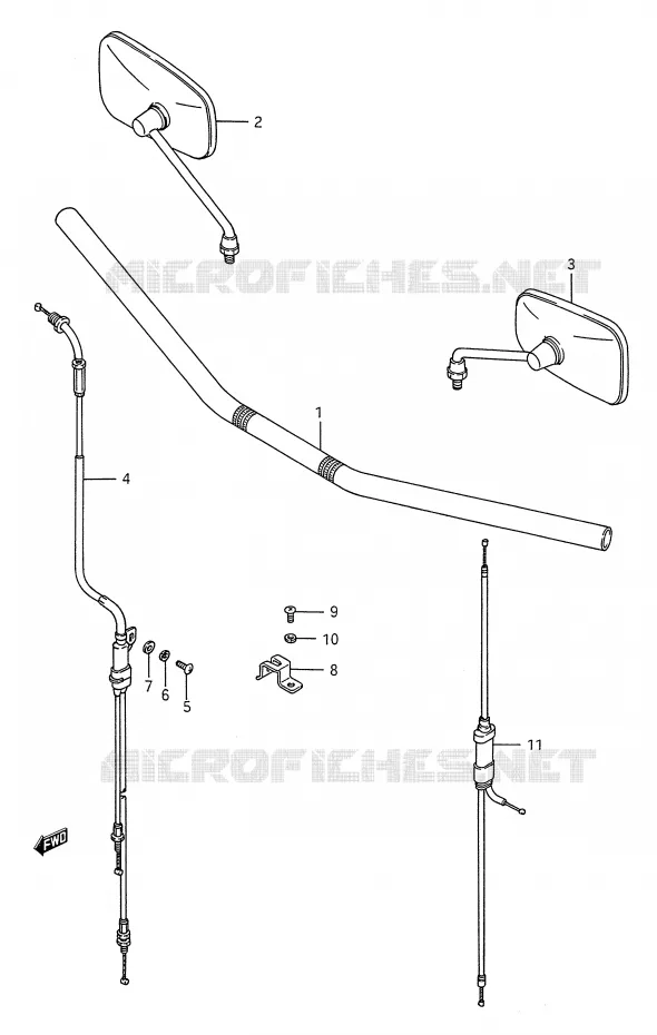 GUIDON (VOIR NOTE) Suzuki MOTO 1400 INTRUDER 1993  VS1400GLPP(E28)