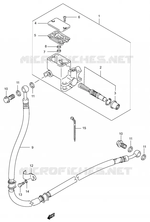 MAITRE CYLINDRE ARRIERE (MODELE K2/K3) Suzuki SCOOTER 150 BURGMAN 2003  UH150K3(P19)