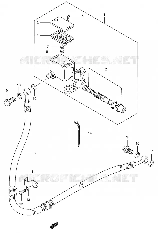 MAITRE CYLINDRE ARRIERE (MODELE K4/K5) Suzuki SCOOTER 150 BURGMAN 2002  UH150K2(P19)
