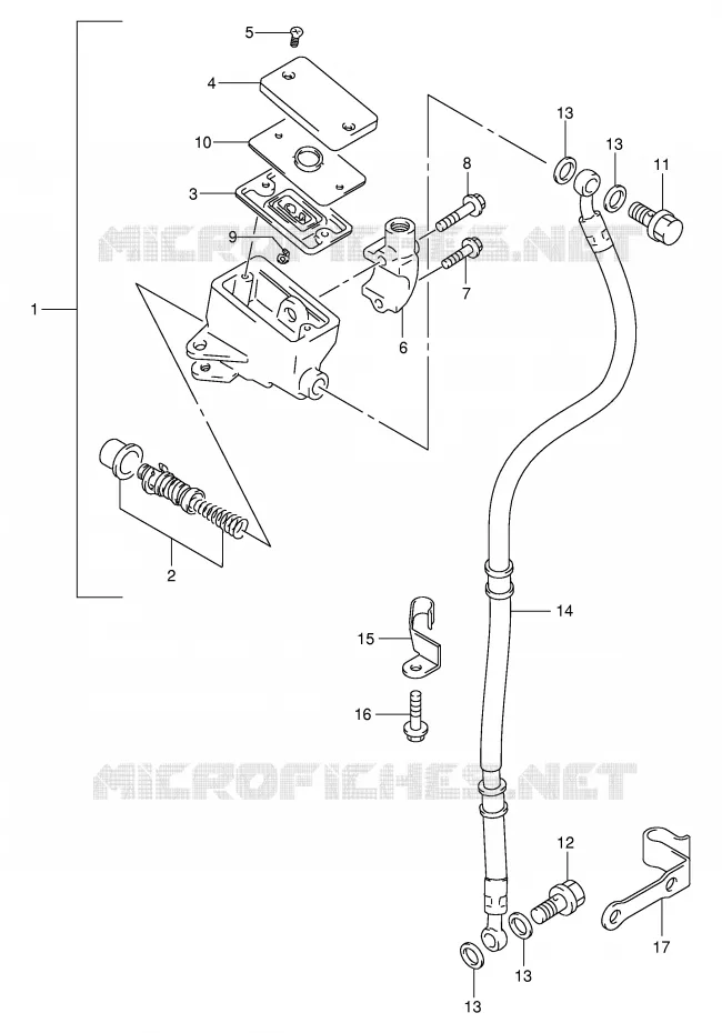 MAITRE CYLINDRE AVANT Suzuki MOTO 125 INTRUDER 2004  VL125K4(E2)