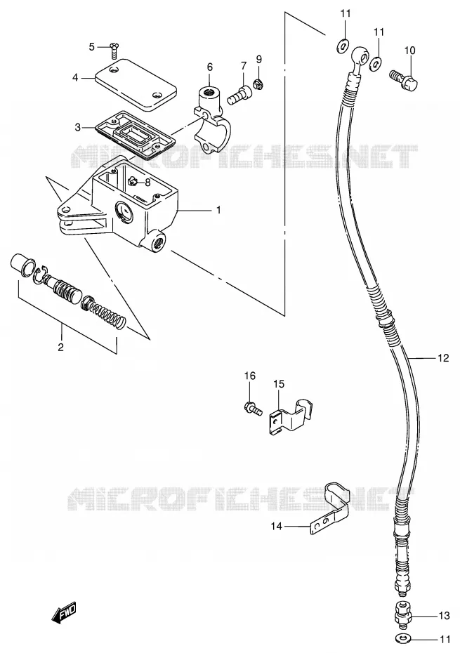 MAITRE CYLINDRE AVANT Suzuki MOTO 800 INTRUDER 1998  VS800GLW(E2)