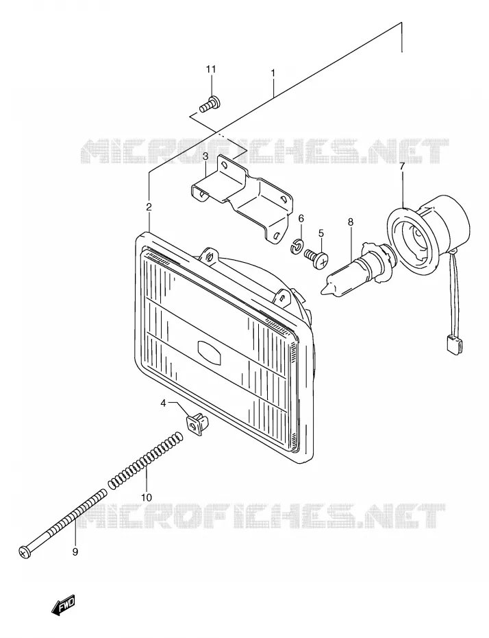 PHARE (E24) Suzuki MOTO 125 TS-R 1991  TS125RM(E2)