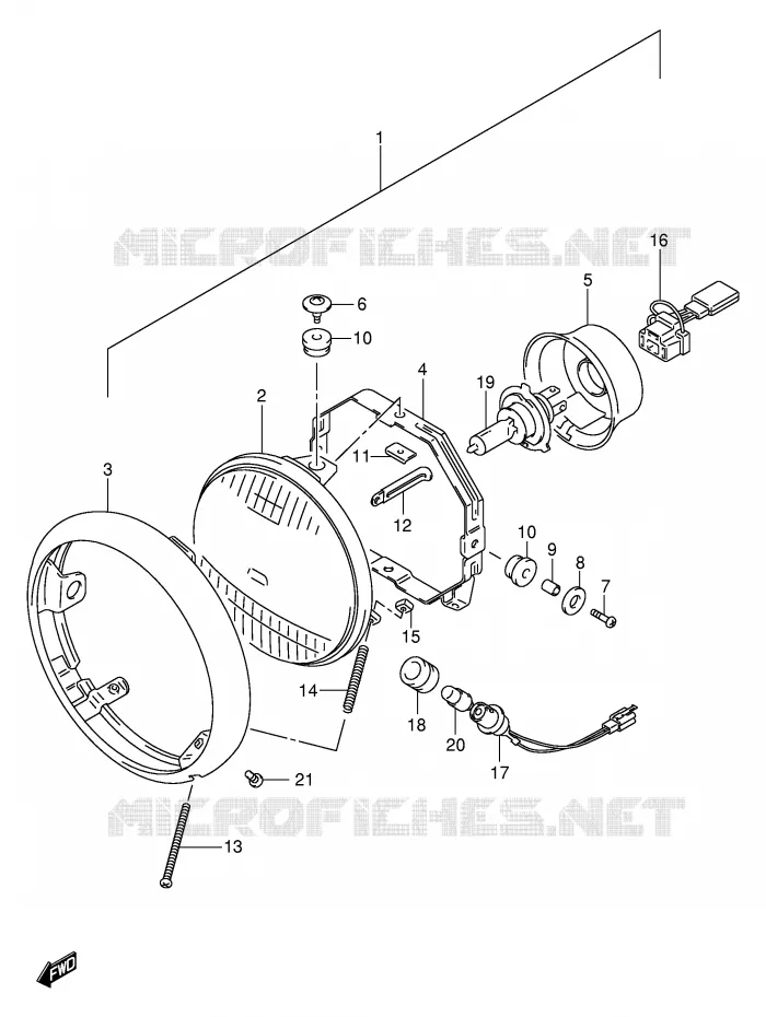 PHARE Suzuki MOTO 125 INTRUDER 2000  VL125Y(E2)