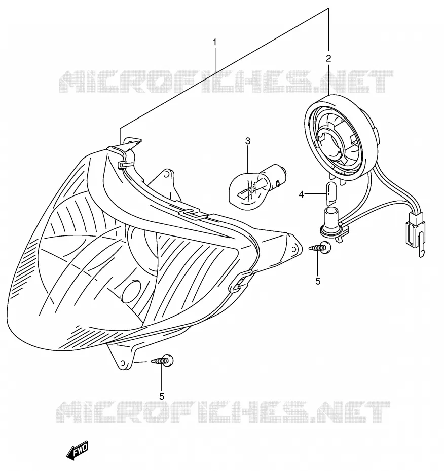 PHARE Suzuki SCOOTER 150 UE 2001  UE150CTK1(P19)