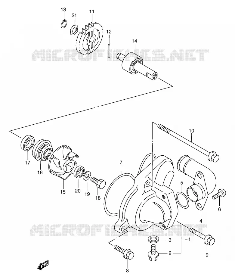 POMPE A EAU Suzuki MOTO 125 TS-R 1989  TS125RK(E2)