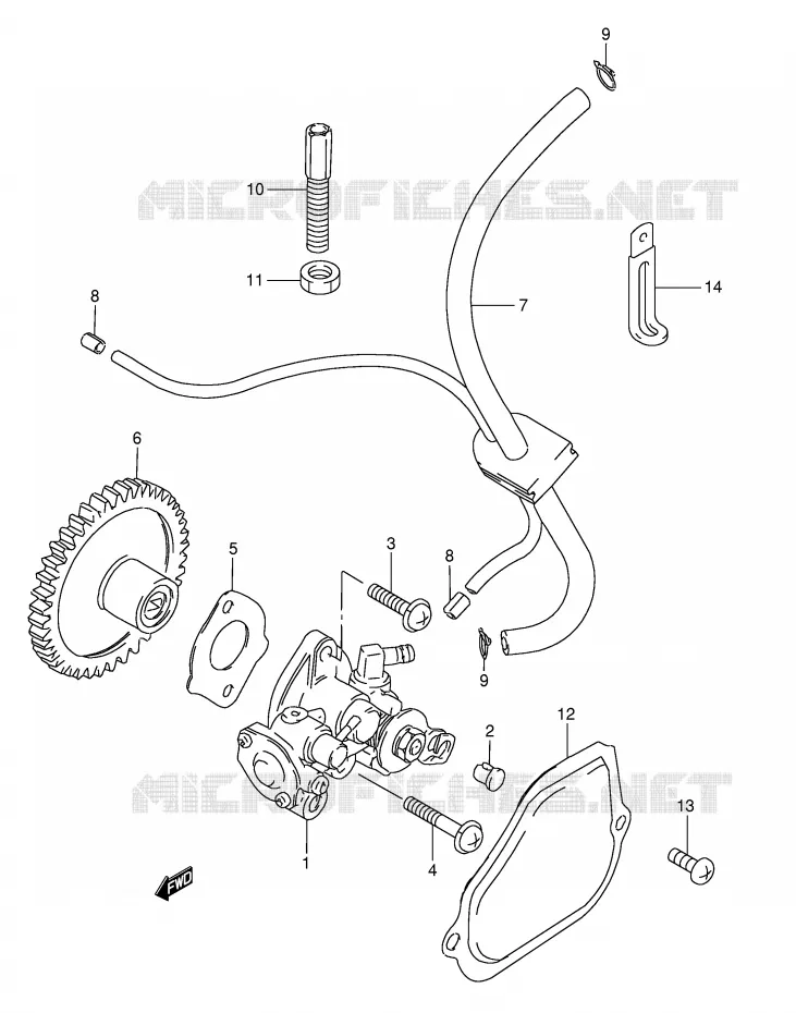 POMPE A HUILE Suzuki MOTO 50 TS-X 1987  TS50XKH(E1)