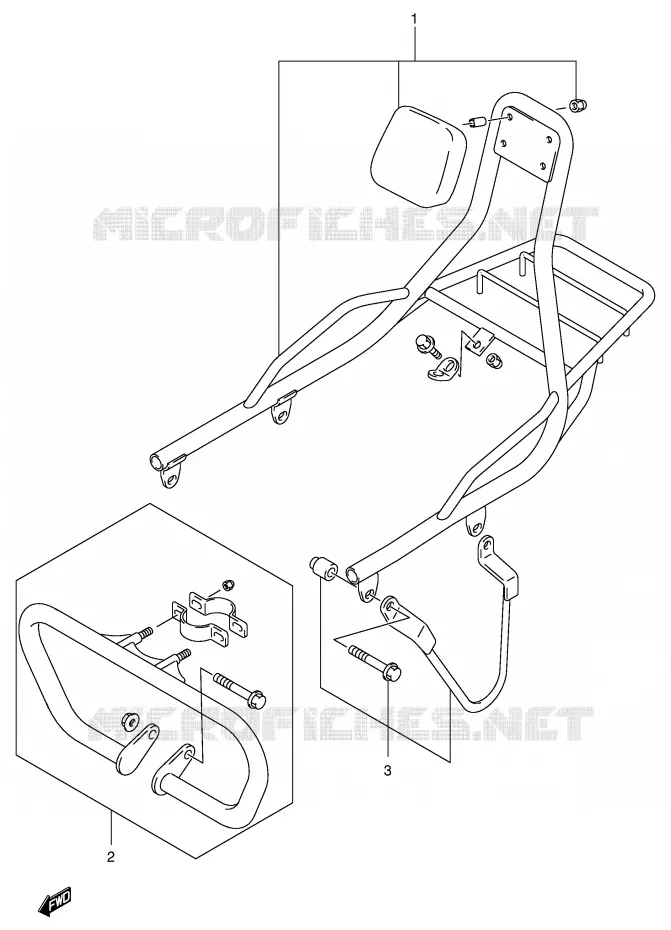 PORTE PAQUET (OPTION) Suzuki MOTO 125 INTRUDER 2000  VL125Y(E2)