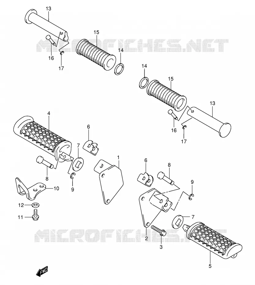 REPOSE PIED (MODELE K3/K4) Suzuki MOTO 250 INTRUDER 2001  VL250K1(E2)