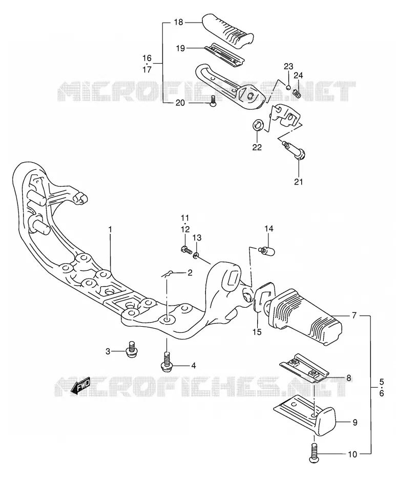 REPOSE PIED Suzuki MOTO 800 INTRUDER 1992  VS800GLN(E28)