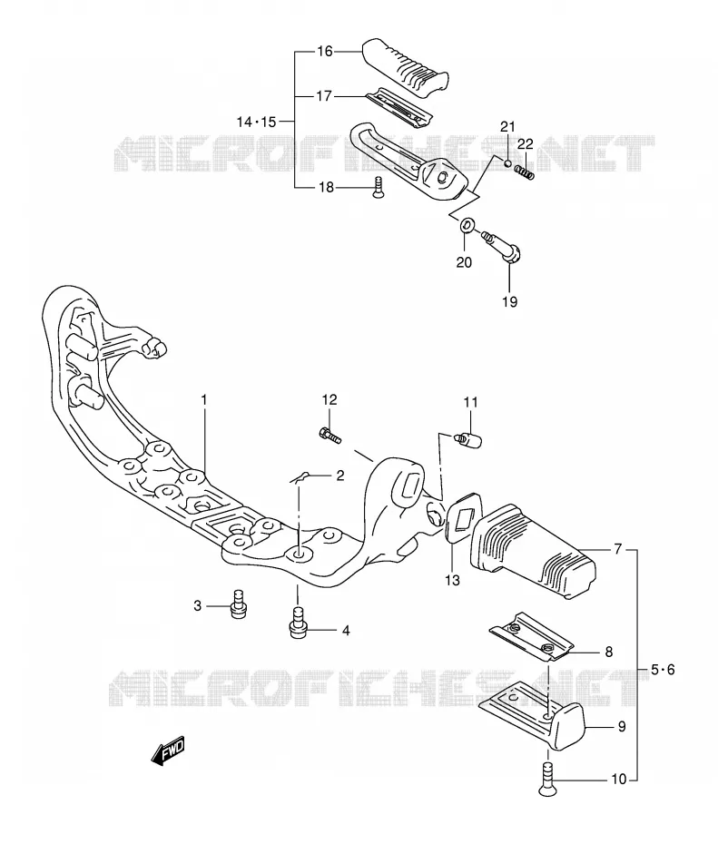 REPOSE PIED Suzuki MOTO 800 INTRUDER 2002  VS800GLK2(E22)