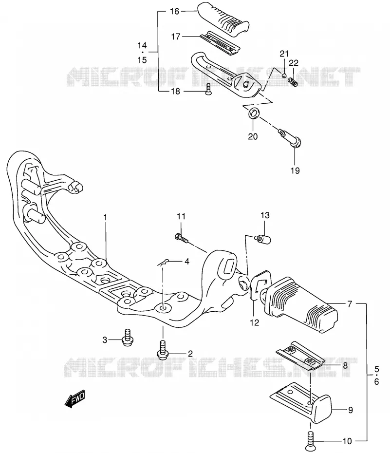 REPOSE PIED Suzuki MOTO 800 INTRUDER 2002  VS800GLK2(E3/E28)