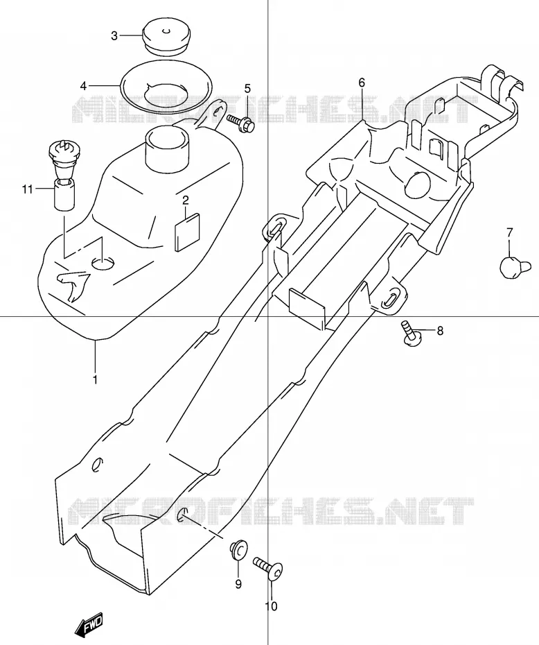 RESERVOIR D'HUILE Suzuki MOTO 50 STREET-MAGIC 1999  TR50SX(E2)
