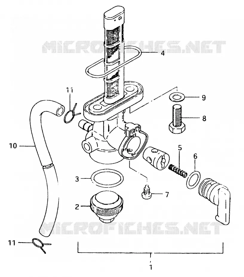 ROBINET D'ESSENCE Suzuki MOTO 125 TS-ER 1996  TS125ERT(T/X)