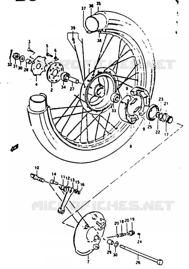 ROUE AVANT Suzuki MOTO 125 TS 1979  TS125N