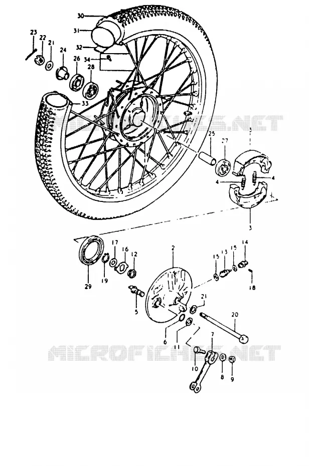 ROUE AVANT Suzuki MOTO 50 TS-ER 1982  TS50ERKZ(Z/D)