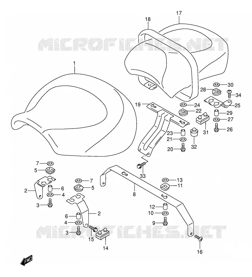 SELLE Suzuki MOTO 1500 INTRUDER 2004  VL1500K4(E2)