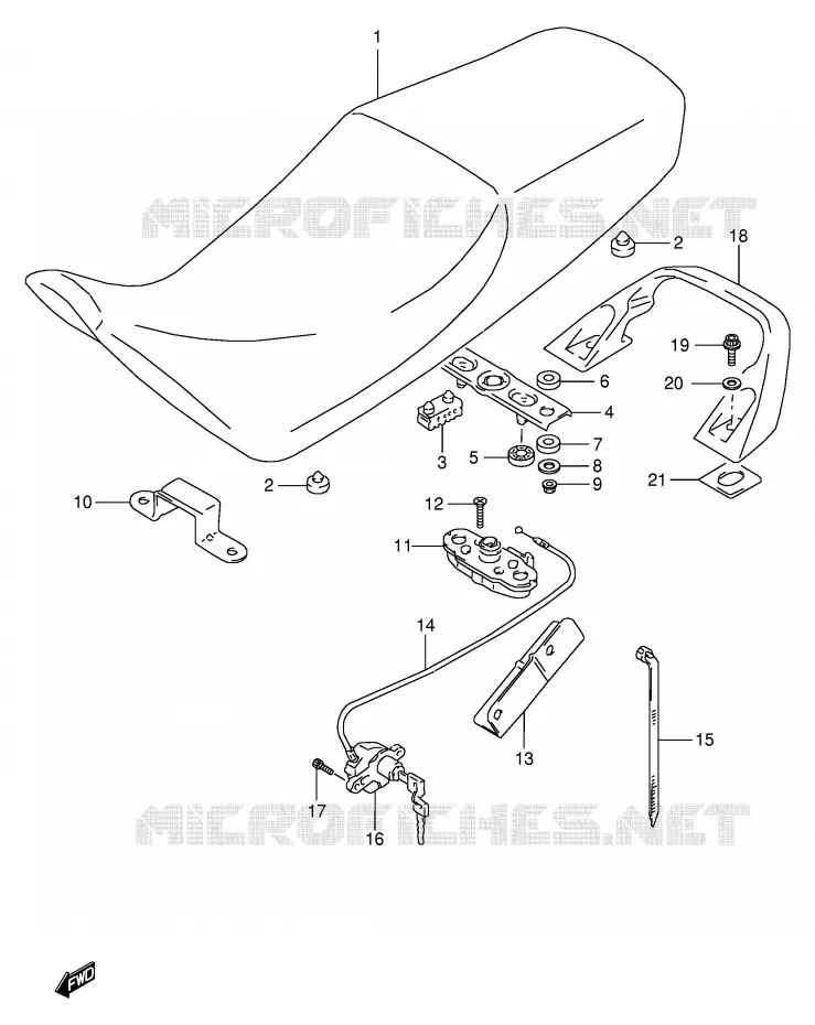 SELLE Suzuki MOTO 800 VX 1994  VX800R(E4)