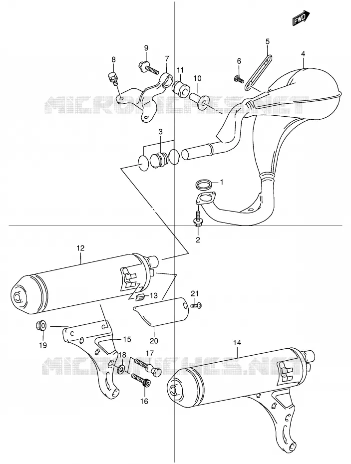 SILENCIEUX Suzuki MOTO 50 STREET-MAGIC 1999  TR50SX(E2)