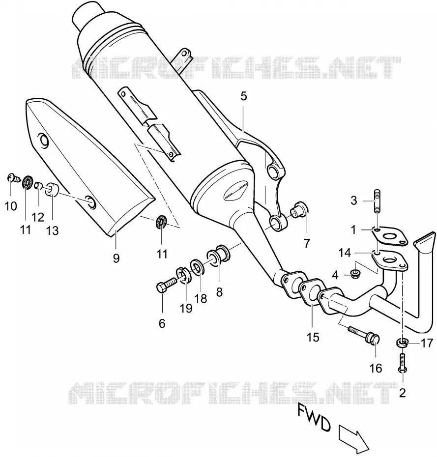 SILENCIEUX Suzuki SCOOTER 50 ESTILETE 2000  UF50Y