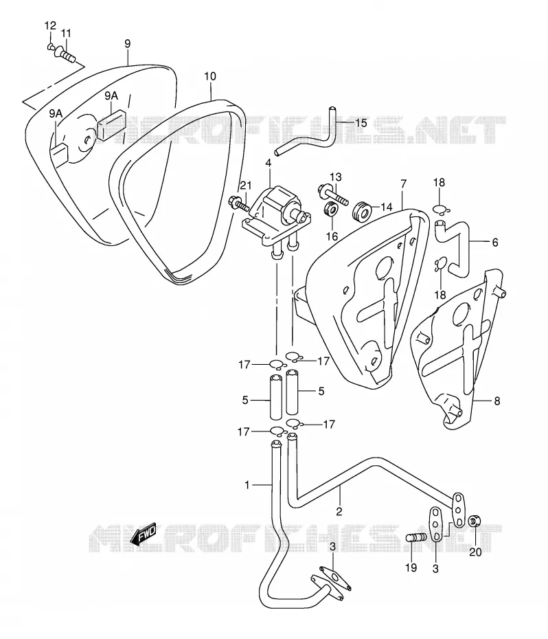SYSTEME RECYCLAGE GAZ ECHAPPEMENT (MODELE K1/K2/K3/K4 E2,E19 MODELE K3 P37) Suzuki MOTO 1500 INTRUDER 2002  VL1500K2(E2)