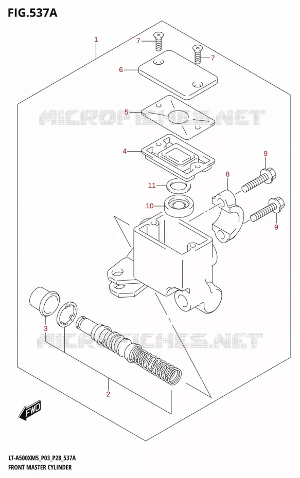 MAITRE CYLINDRE AVANT Suzuki QUAD 500 KINGQUAD 2025  LT-A500XM5 P03 2025 M5