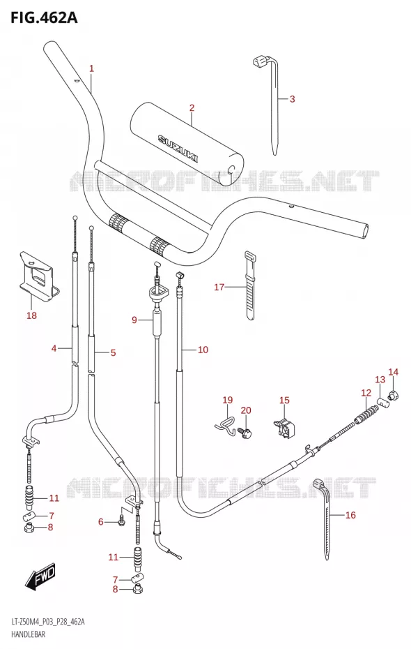 GUIDON Suzuki QUAD 50 QUADSPORT 2024  LT-Z50 M4 (E03,E28)