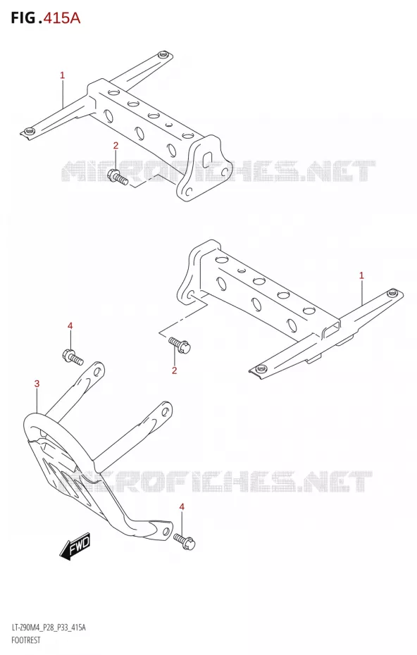 REPOSE PIED Suzuki QUAD 90 QUADSPORT 2024  LT-Z90 M4 (E28,E33)