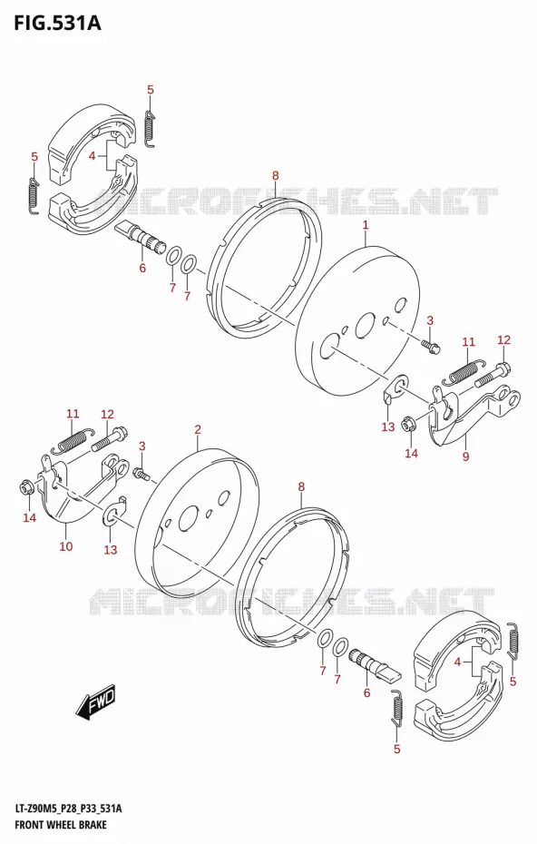 FREIN AVANT Suzuki QUAD 90 QUADSPORT 2025  LT-Z90 2025 M5 (P28)