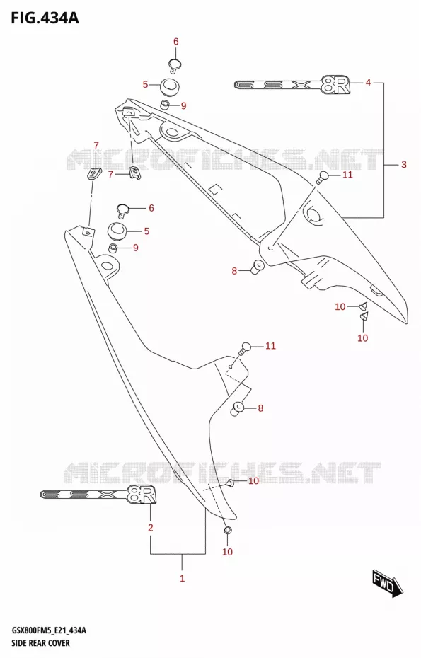 CACHES LATERAUX Suzuki MOTO 800 GSX 2025  GSX800FRQ 2025 M5 (E21)