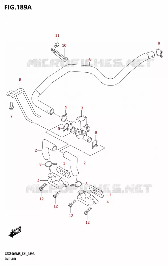 SYSTEME RECYCLAGE GAZ ECHAPPEMENT Suzuki MOTO 800 GSX 2025  GSX800FRQ 2025 M5 (E21)