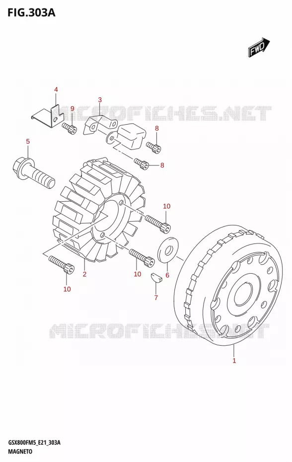 ALLUMAGE ROTOR - STATOR Suzuki MOTO 800 GSX 2025  GSX800FUQ 2025 M5 (E21)