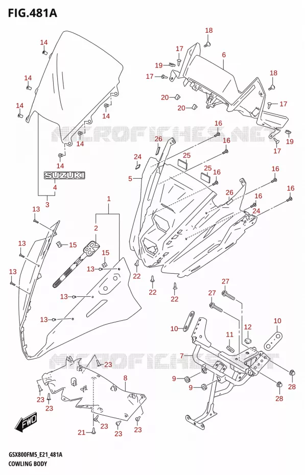 CARENAGES Suzuki MOTO 800 GSX 2025  GSX800FUQ 2025 M5 (E21)