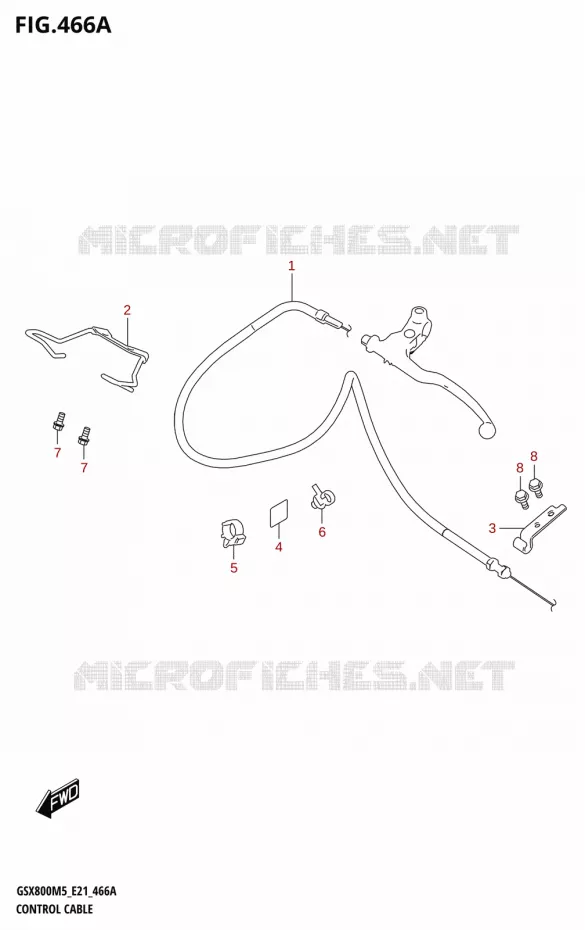 GUIDON - CABLES Suzuki MOTO 800 GSX 2025  GSX800UQM5 E21 2025 M5 (E21)