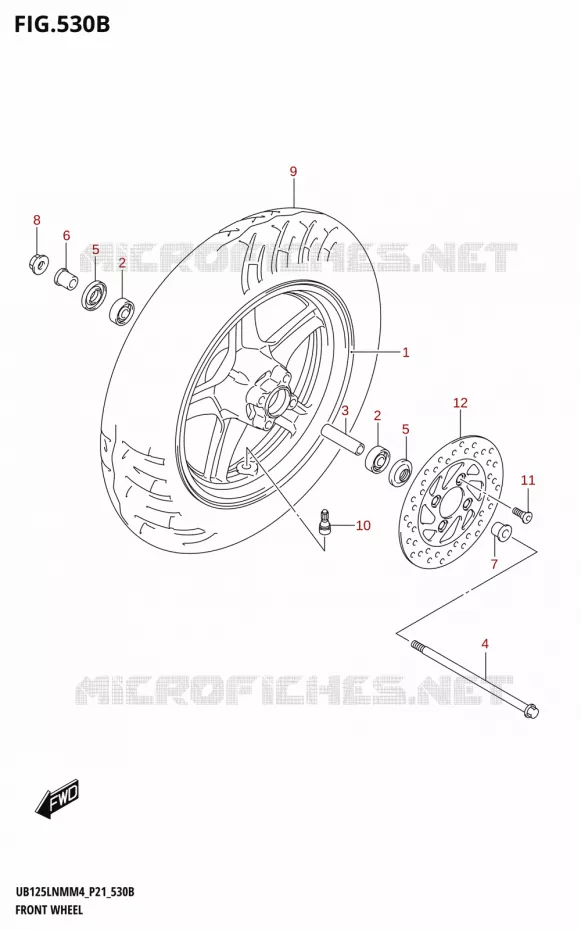 ROUE AVANT Suzuki SCOOTER 125 BURGMAN 2024  UB125LNM 2024 M4 (P21)