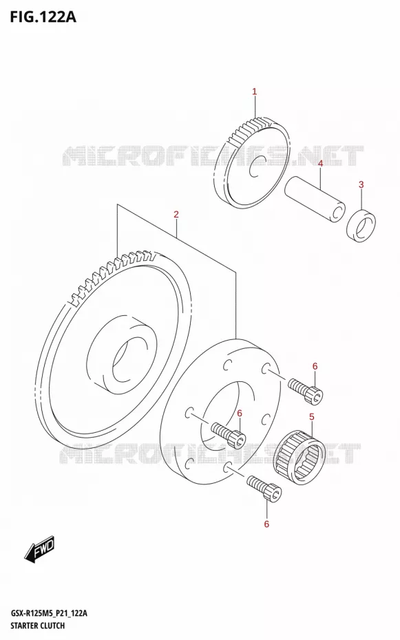 ROUE LIBRE DE DEMARREUR Suzuki MOTO 125 GSX-R 2025  GSX-R125RL 2025 M5 (P21)
