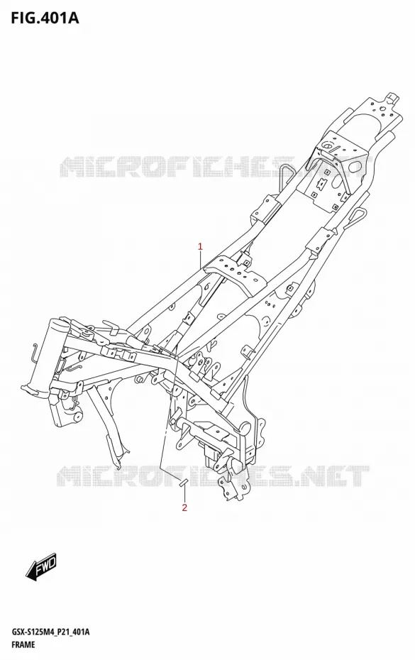 CADRE Suzuki MOTO 125 GSX-S 2024  GSX-S125RL / GSX-S125RLX M4 (P21)