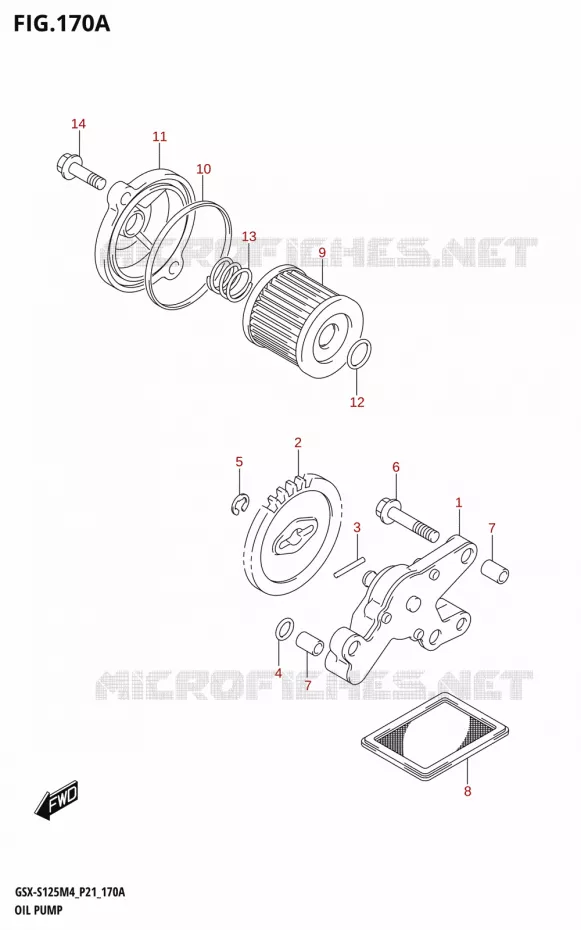 POMPE A HUILE Suzuki MOTO 125 GSX-S 2024  GSX-S125RL / GSX-S125RLX M4 (P21)