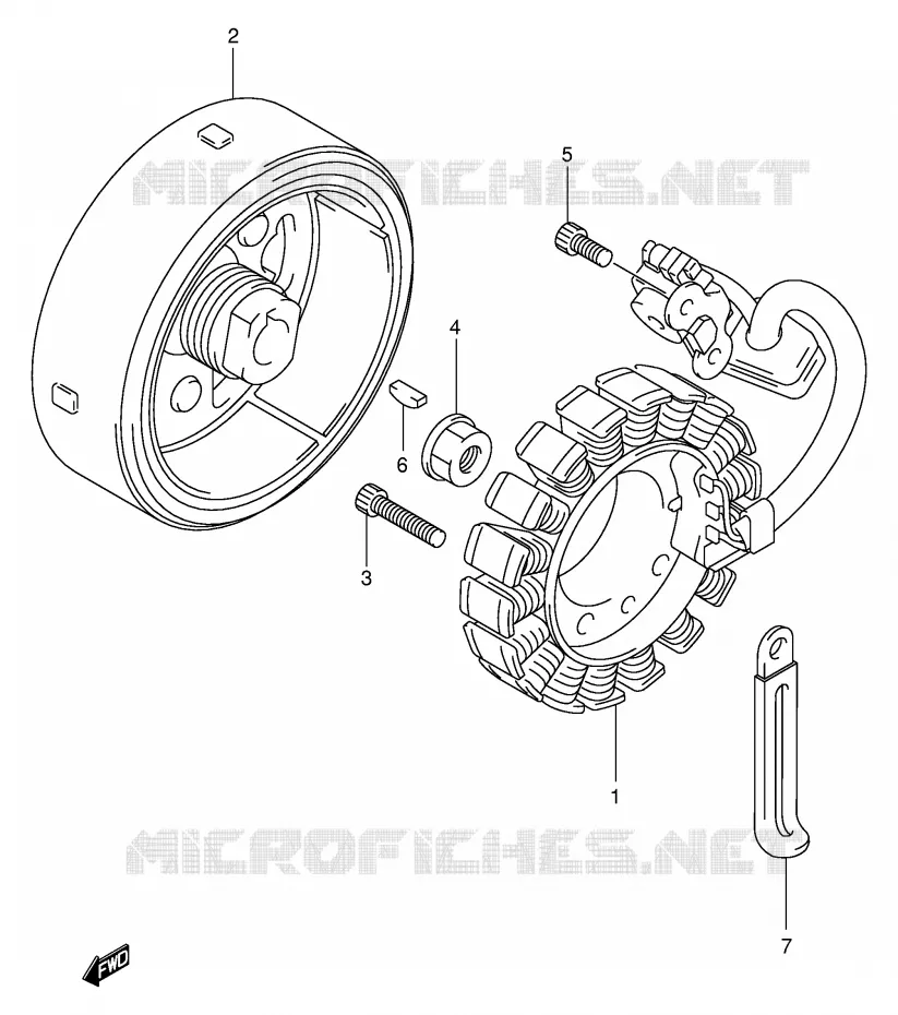 ALLUMAGE ROTOR - STATOR Suzuki MOTO 125 INTRUDER 2001  VL125UK1(E2)